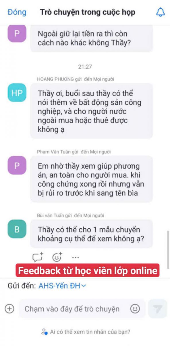 ẢNH CẢM NHẬN HỌC VIÊN