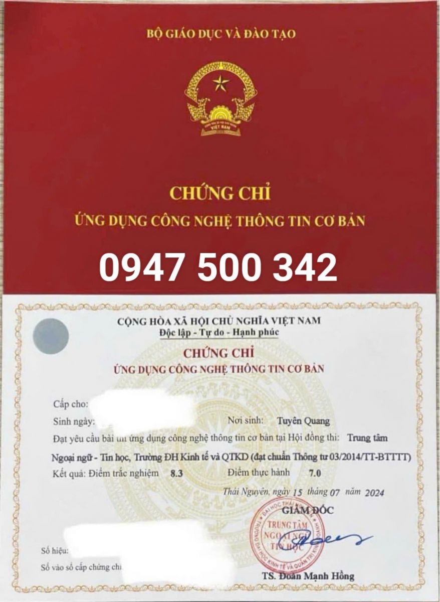 Tin học thông tư số 03 Thái Nguyên